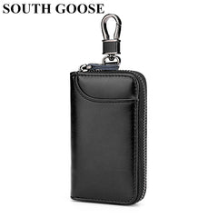 Leather Keychain Holder Keys Organizer Wallet Men Car Key Case