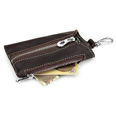 Leather Keychain Key Holder Organizer Pouch Car Key Wallet