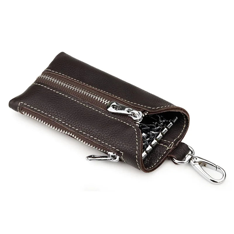 Leather Keychain Key Holder Organizer Pouch Car Key Wallet