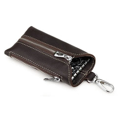 Leather Keychain Key Holder Organizer Pouch Car Key Wallet