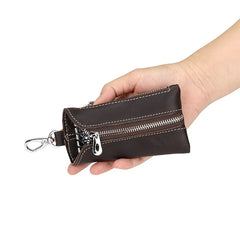 Leather Keychain Key Holder Organizer Pouch Car Key Wallet