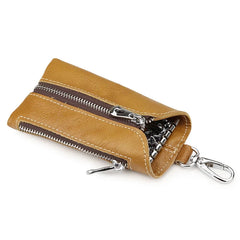 Leather Keychain Key Holder Organizer Pouch Car Key Wallet