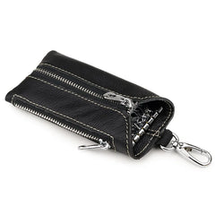 Leather Keychain Key Holder Organizer Pouch Car Key Wallet