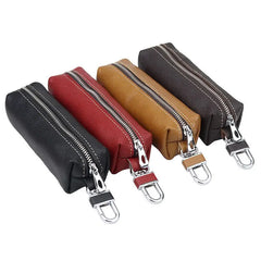Leather Keychain Men Women Key Holder Organizer Pouch Key Bag Wallet