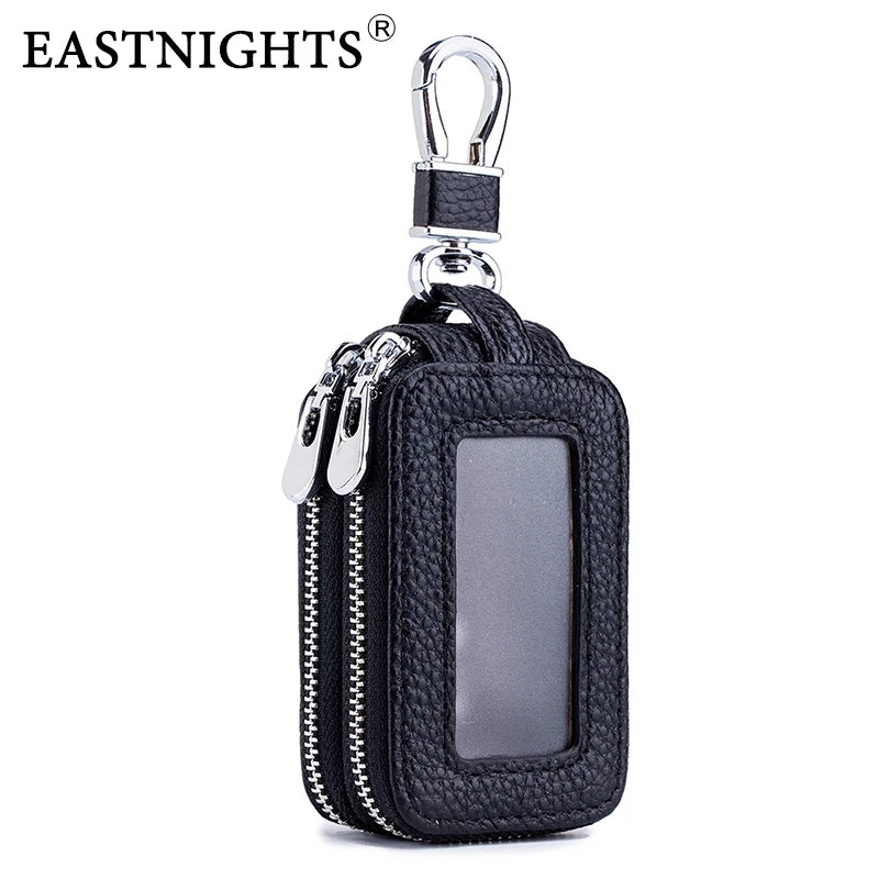 Leather Keychain Holder Organizer Pouch Car Key Bag Wallet Housekeeper Key Case