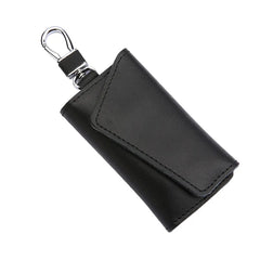 Leather Keychain Men Women Solid Keyrings Package Hasp Keys Organizer
