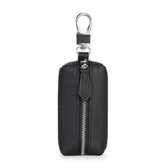 Leather Keychain Wallets Men Women Solid Zipper Car Key Holders