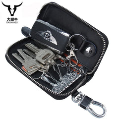 Leather Car Chain Key Wallet for Men and Women