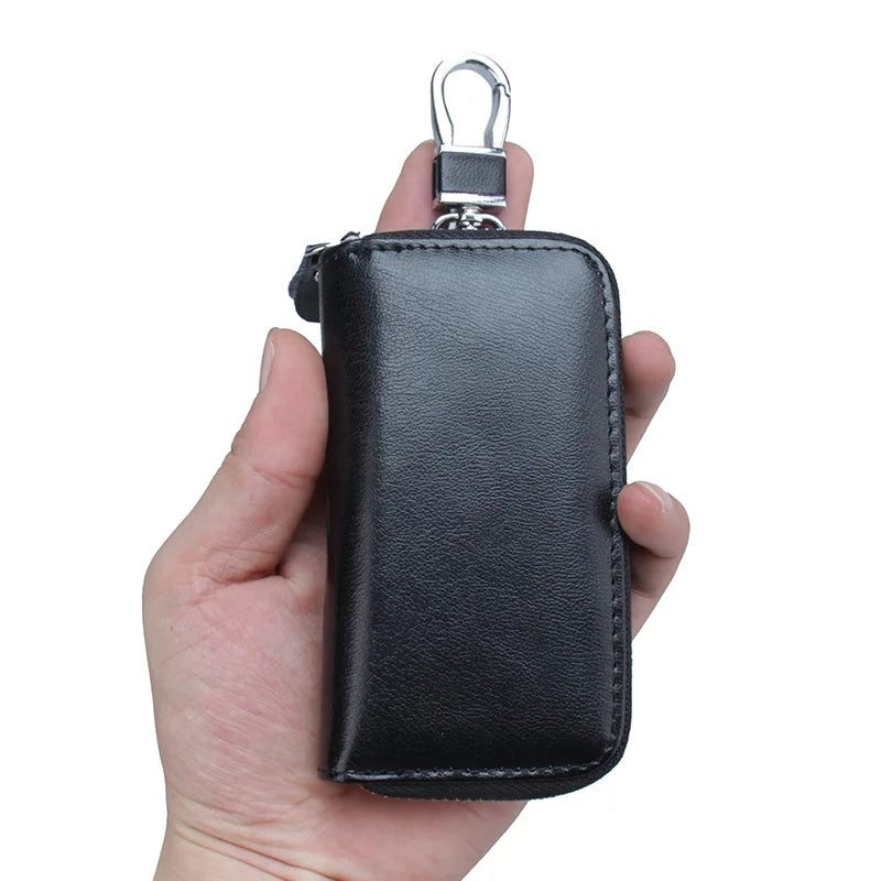 Leather Car Chain Key Wallet for Men and Women