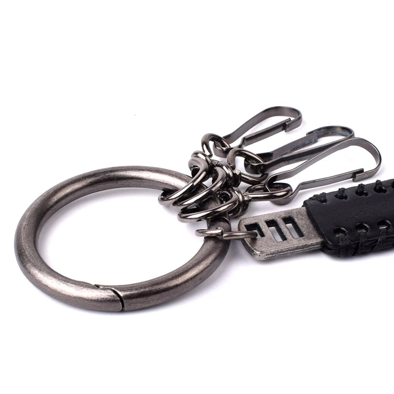 Leather Keychain Ring With Bottle Opener