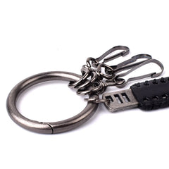 Leather Keychain Ring With Bottle Opener