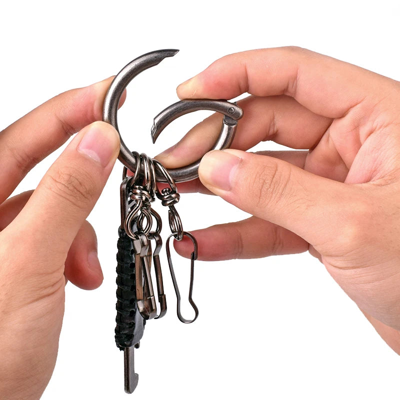 Leather Keychain Ring With Bottle Opener
