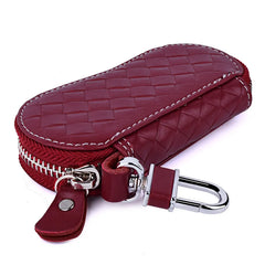 Leather Key Wallet Keychain Car Organizer Pouch