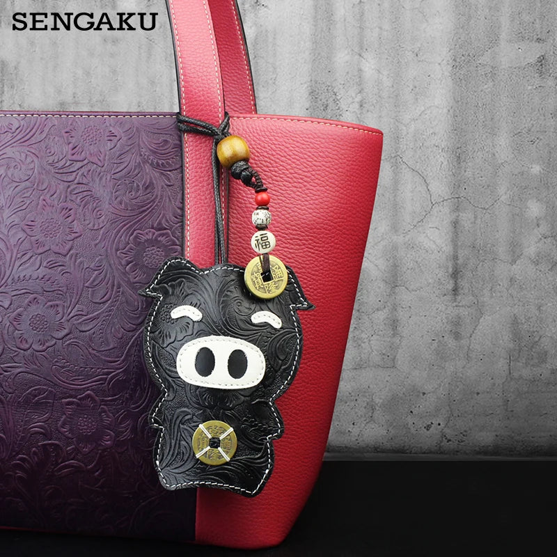 Leather Men's Key Bag Smart Key Holder Housekeeper Key Case