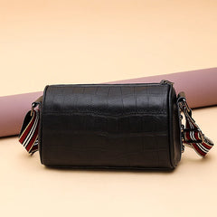 Crocodile Pattern Leather Messenger Bag for Women