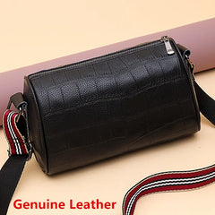 Crocodile Pattern Cowhide Messenger Bag Women Tote Shoulder Bag