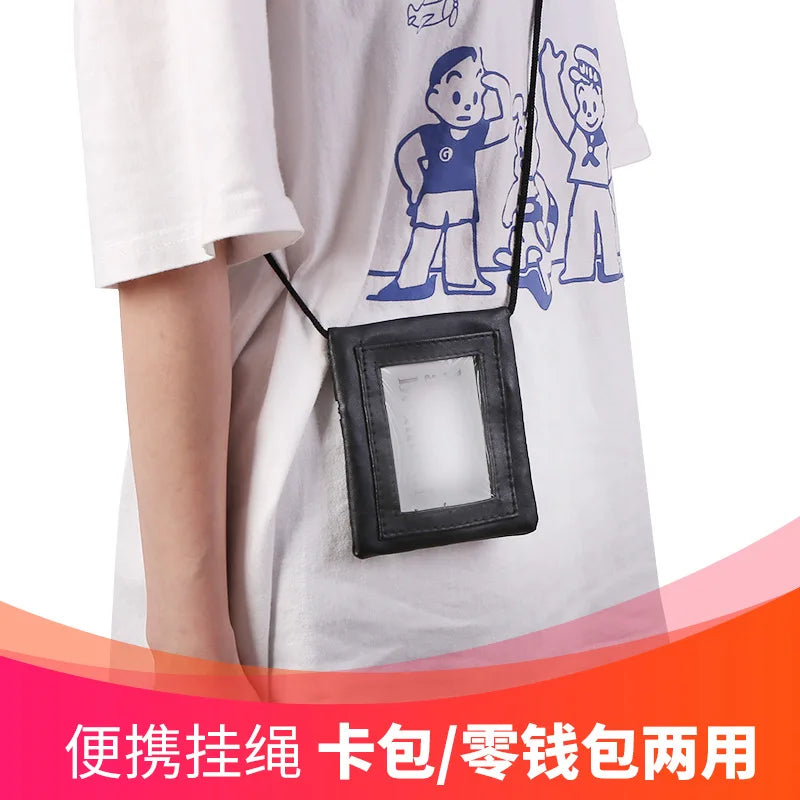 Leather Multi-Function ID Bag Sling Passport Holder Waterproof Phone Bag