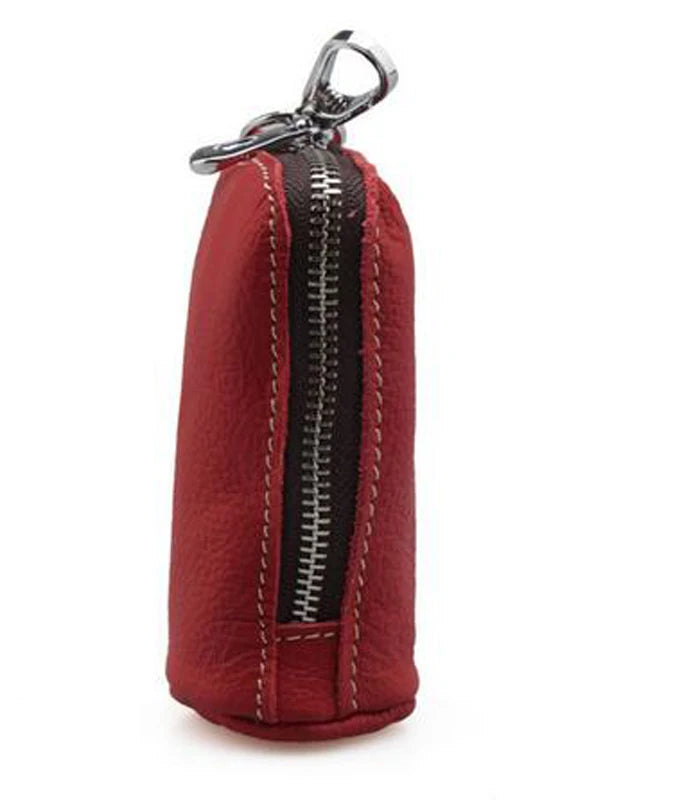 Leather Car Key Holder Case Women Organizer Keychain
