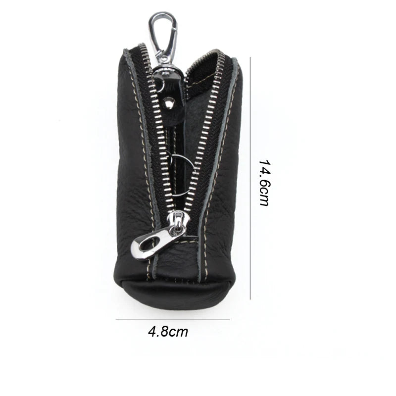 Leather Car Key Holder Case Women Organizer Keychain