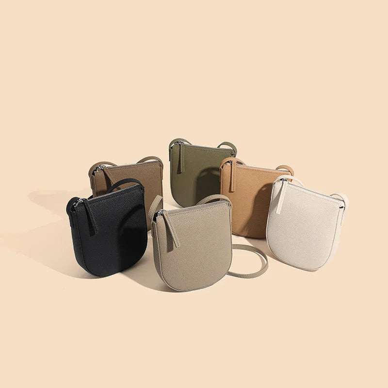 Cowhide Women's Phone Bag Messenger Shoulder Crossbody Bag
