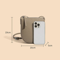 Cowhide Women's Phone Bag Messenger Shoulder Crossbody Bag