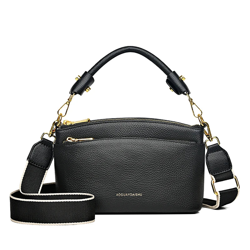 High Cow Leather Women's Handbag Small Female Messenger Bag