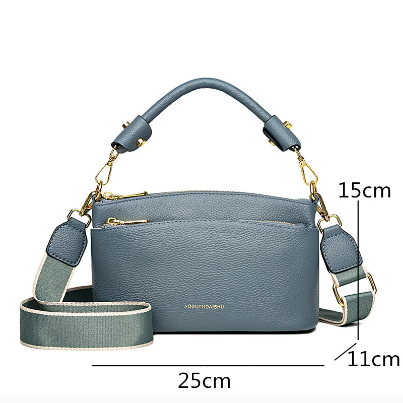 High Cow Leather Women's Handbag Small Messenger Bag