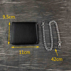 Slim Bifold Wallet w/ Gunmetal Chain
