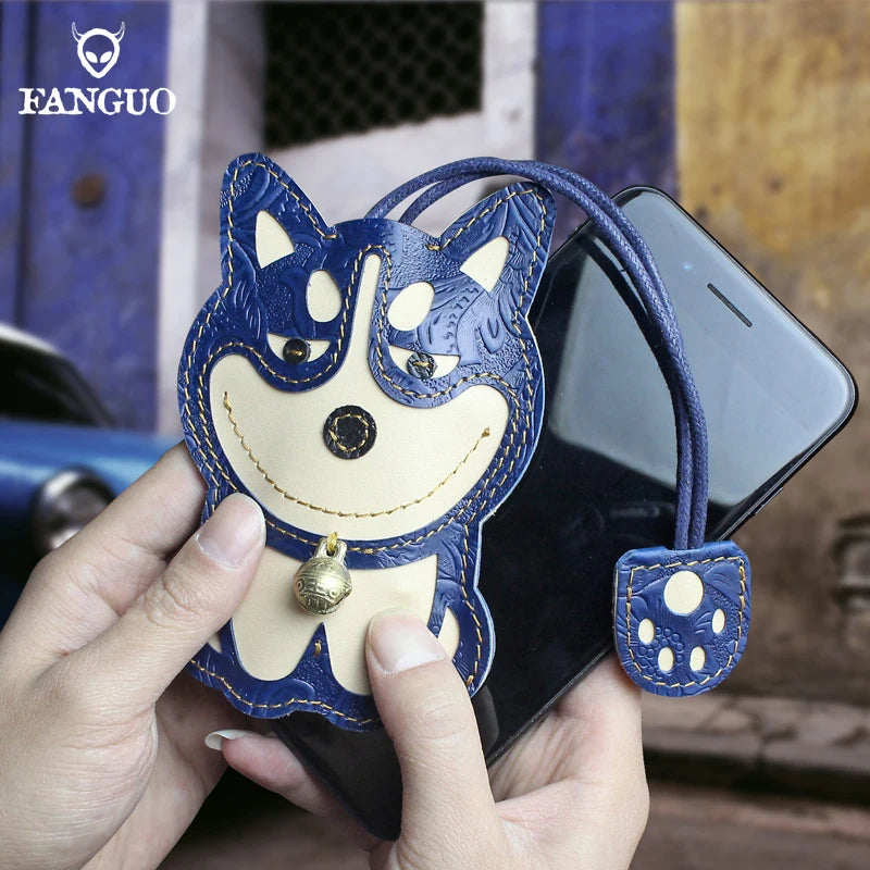 Leather Smart Key Holder Bag Cowskin Keychain Housekeeper Key Case