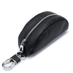 Leather Unisex Key Bag Key Holder Pillow Pattern Zipper Key Case