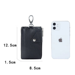 Leather Key Wallet Multifunction Organizer Purse Men Women KeyChain Bag