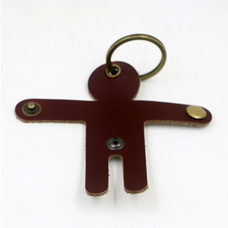 Leather Unisex Keychain Car Key Wallets Zipper Keychain Purse