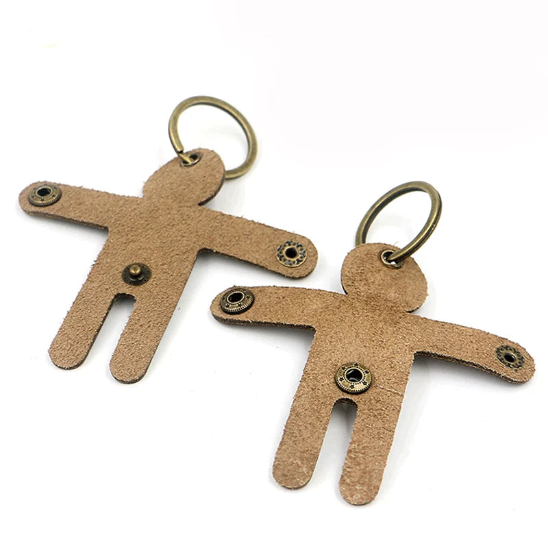 Leather Unisex Keychain Car Key Wallets Zipper Keychain Purse