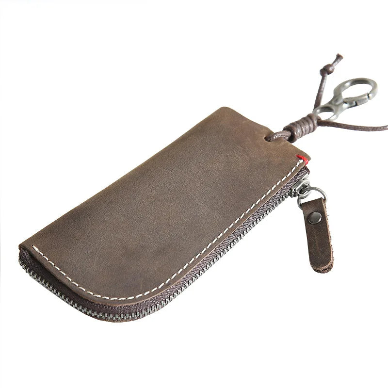 Vintage Leather Key Wallets Unisex Key Case Organizer Man Woman