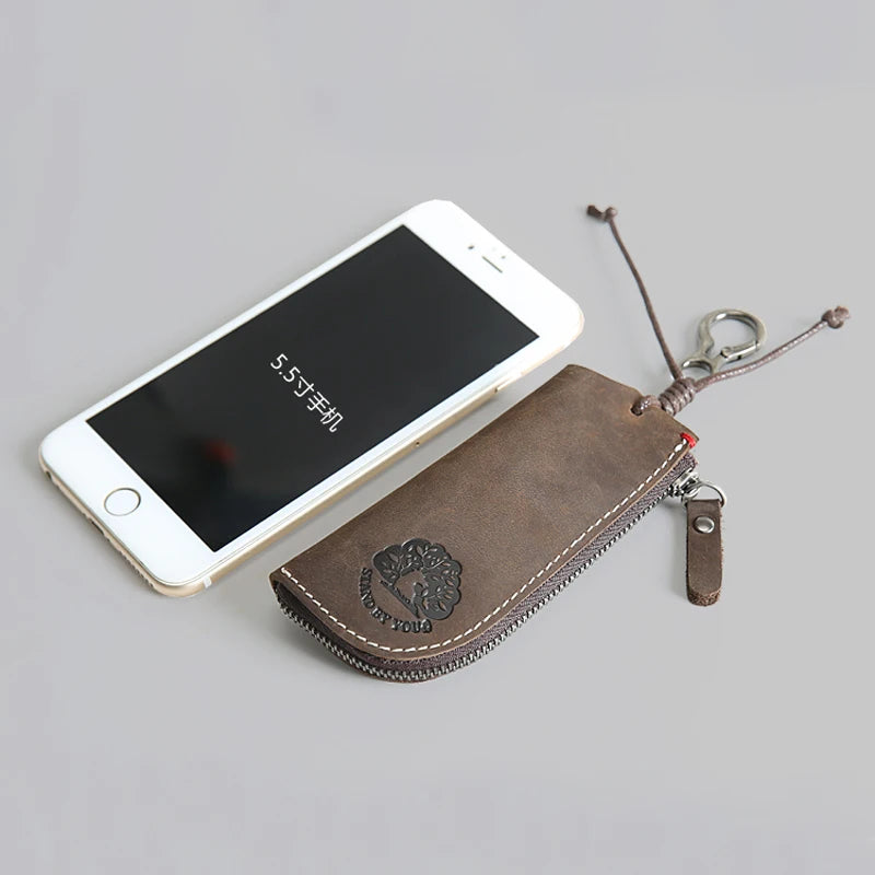 Vintage Leather Key Wallets Unisex Key Case Organizer Man Woman