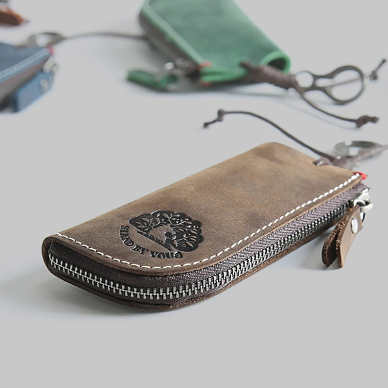 Vintage Leather Key Wallets Unisex Key Case Organizer Man Woman
