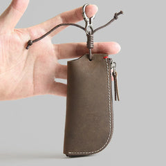 Vintage Leather Key Wallets Unisex Key Case Organizer Man Woman