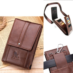 Vintage Leather Waist Pack Fanny Pack Belt Bag Phone Pouch
