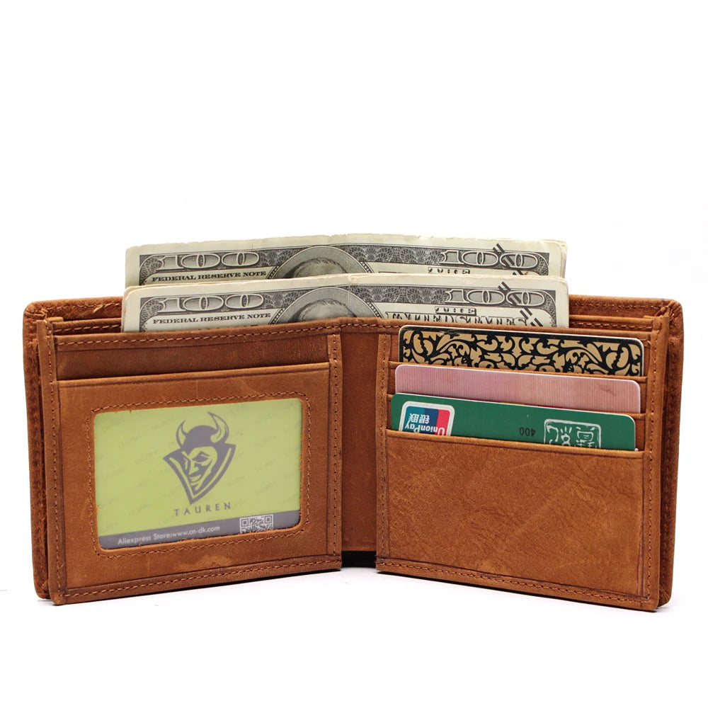 Men's Retro Classic Embossed Leather Wallet