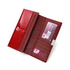Women's Long Leather Wallet Clutch Money Bag