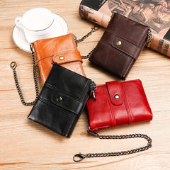 RFID Blocking Bifold Wallet with Zipper, Soft & Slim