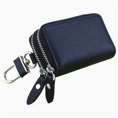 Leather Double Zipper Key Wallets Men & Women