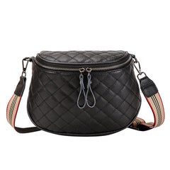 Semicircle Saddle Bag Soft Cowhide Crossbody Handbag