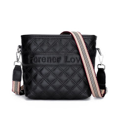 Leather Women Shoulder bag Handbag Female Messenger Bag Casual Ladies Bucket Tot