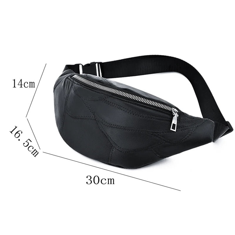Leather Women Waist Bag Fanny Pack Money Pouch Travel Shoulder