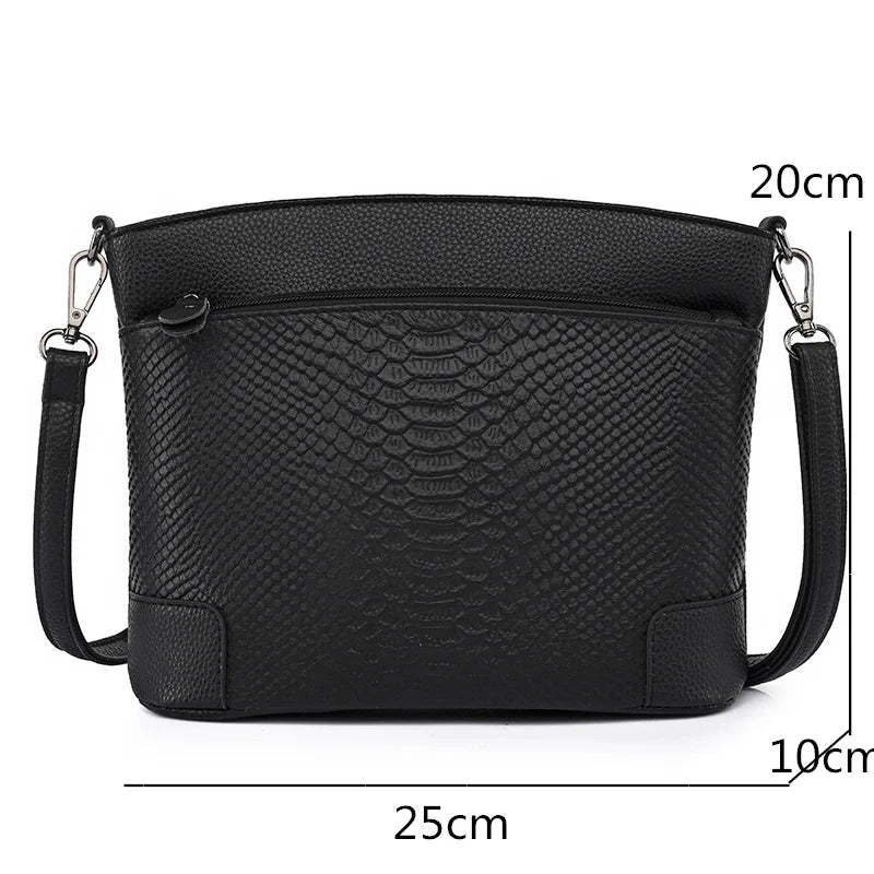 Leather Women's Bucket Bag Large Capacity Single Shoulder Messenger Handbag