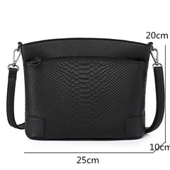 Leather Women's Bucket Bag Large Capacity Single Shoulder Messenger Handbag