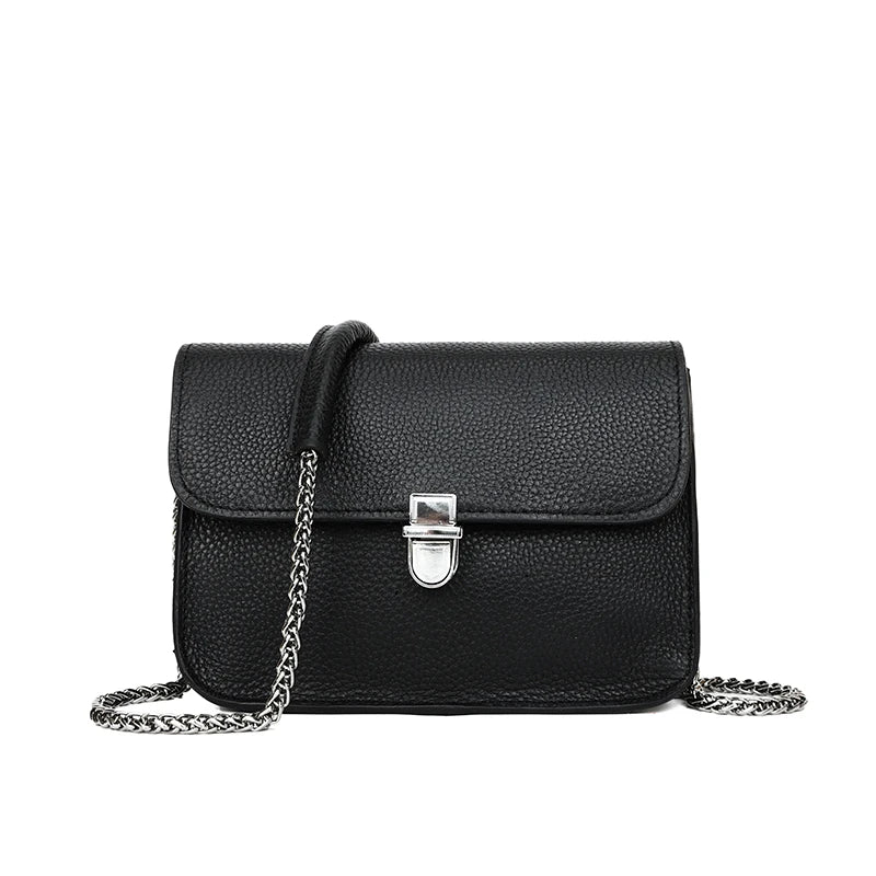 Leather Women's Shoulder Bag Crossbody Messenger Bag High Lock
