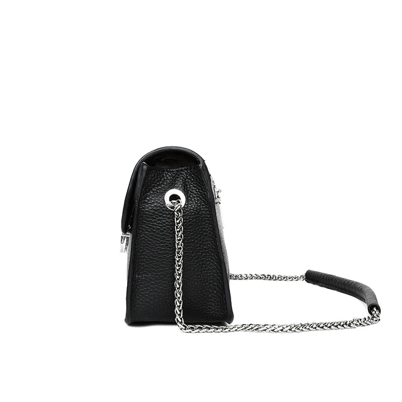 Leather Women's Shoulder Bag Crossbody Messenger Bag High Lock