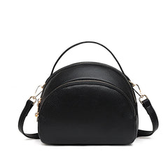 Leather Women's Shoulder Bag Three Layer Large Handbag